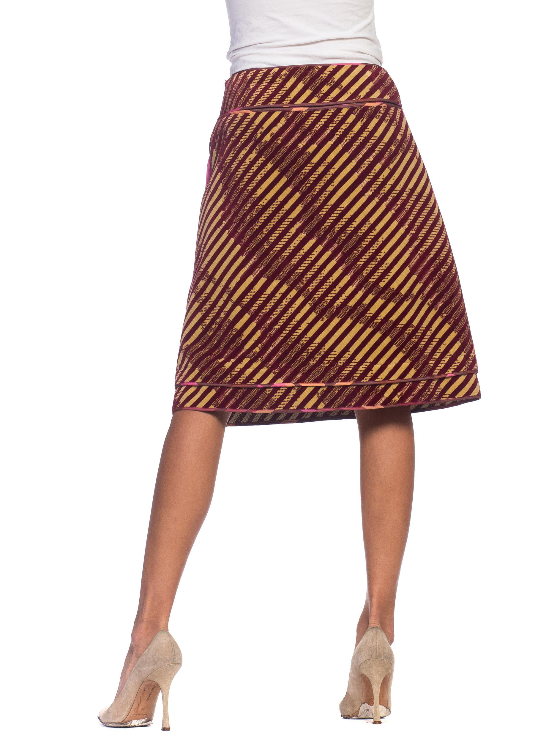 Women's Fendi Velvet 1970s Style Skirt 1990s 