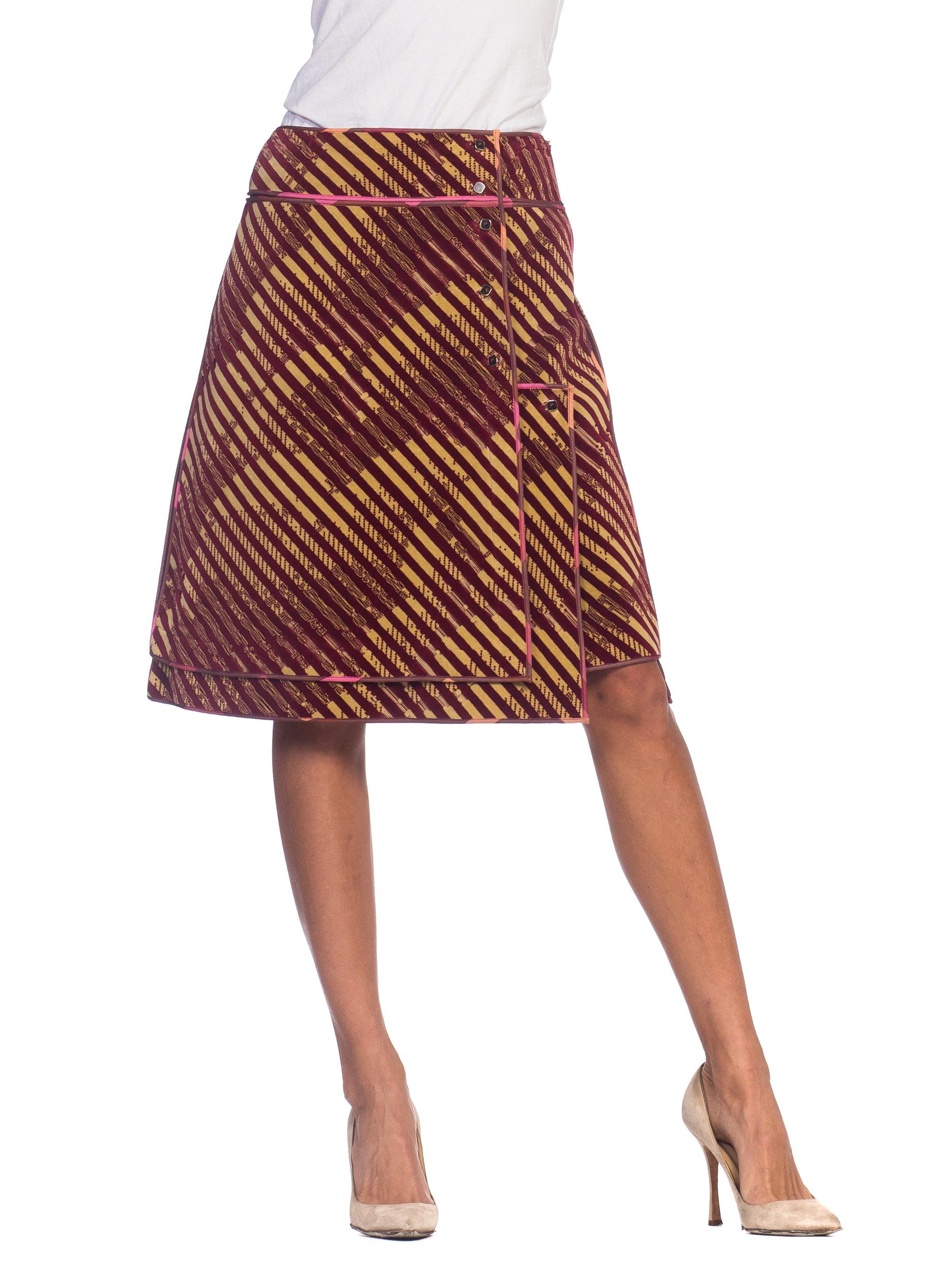 Fendi Velvet 1970s Style Skirt 1990s  2