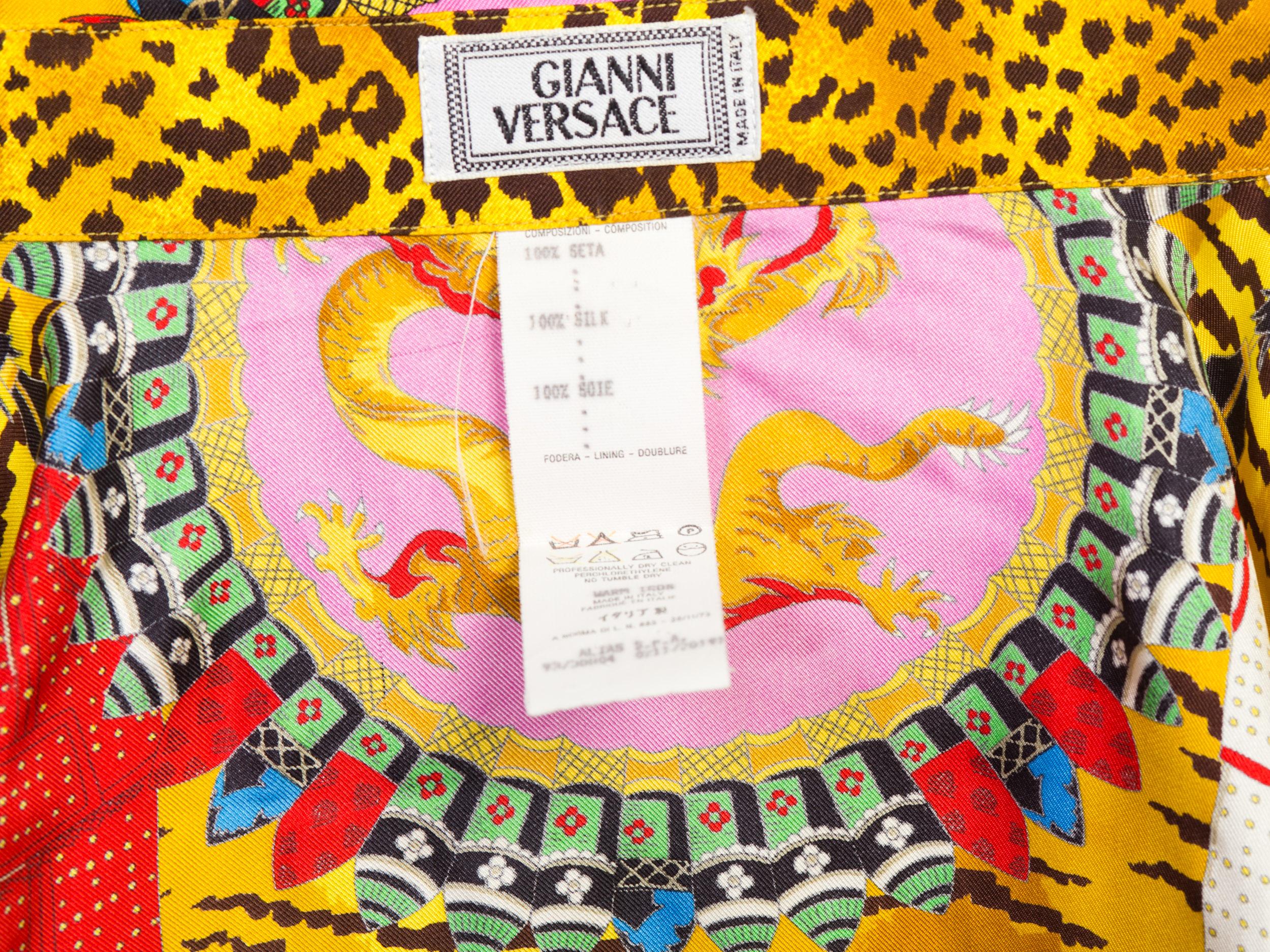 Rare Chinese Emperor Gianni Versace Silk Shirt Mens 5