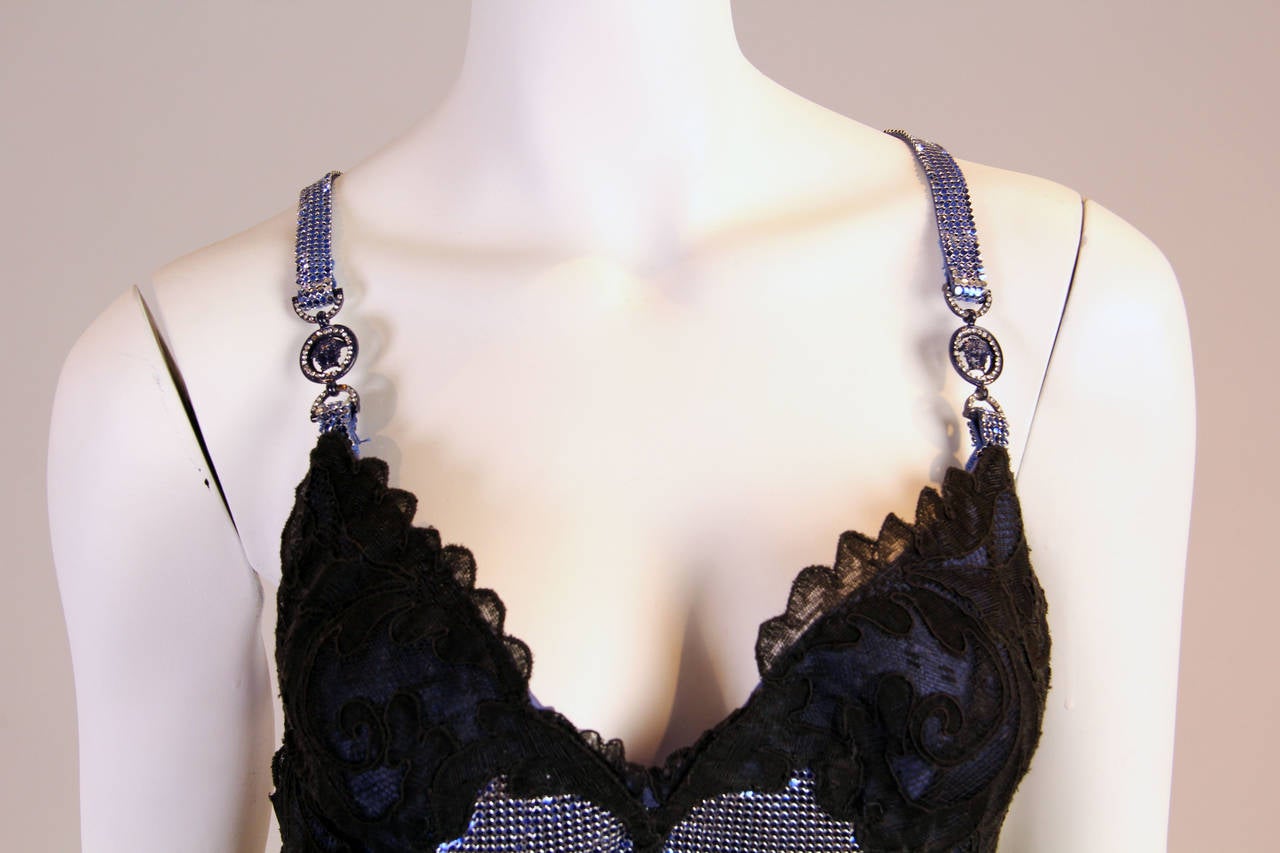 1994/6 Versace Couture Metal Mesh Lingerie Evening Dress 1