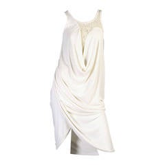 1990s Elegant Jean Paul Gaultier Snow-white Crochet Evening Dress 7