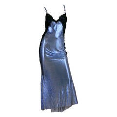 1994/6 Versace Couture Metal Mesh Lingerie Evening Dress
