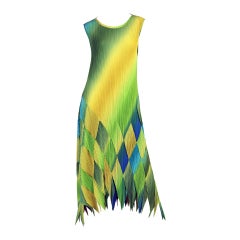 1990s Issey Miyake Multi-Color Dress