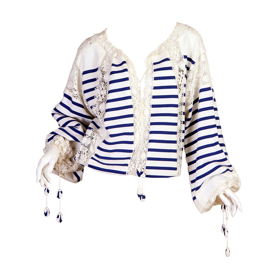 Jean Paul Gaultier Runway Sample Boho Sailor Blouse