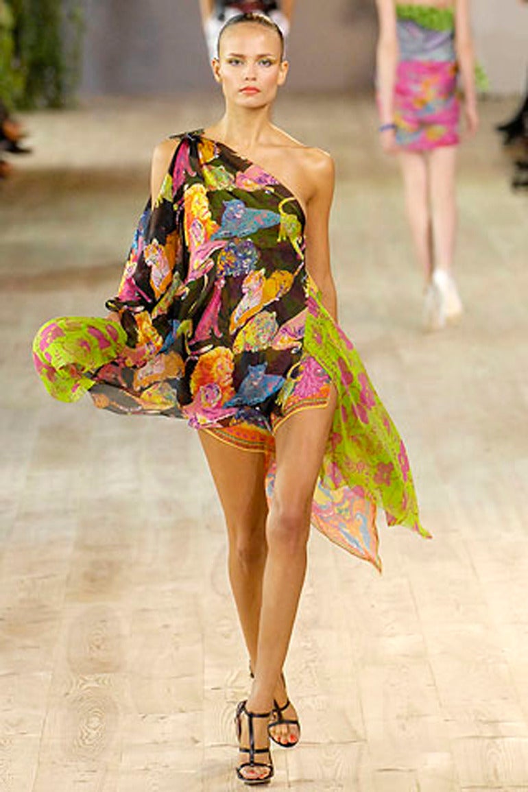 Spring 2007 EMANUEL UNGARO Runway Silk Chiffon Dress 5