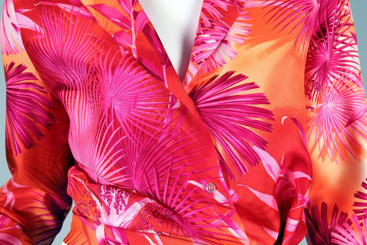 Versace Couture Silk Blouse Jennifer Lopez Tropical 1