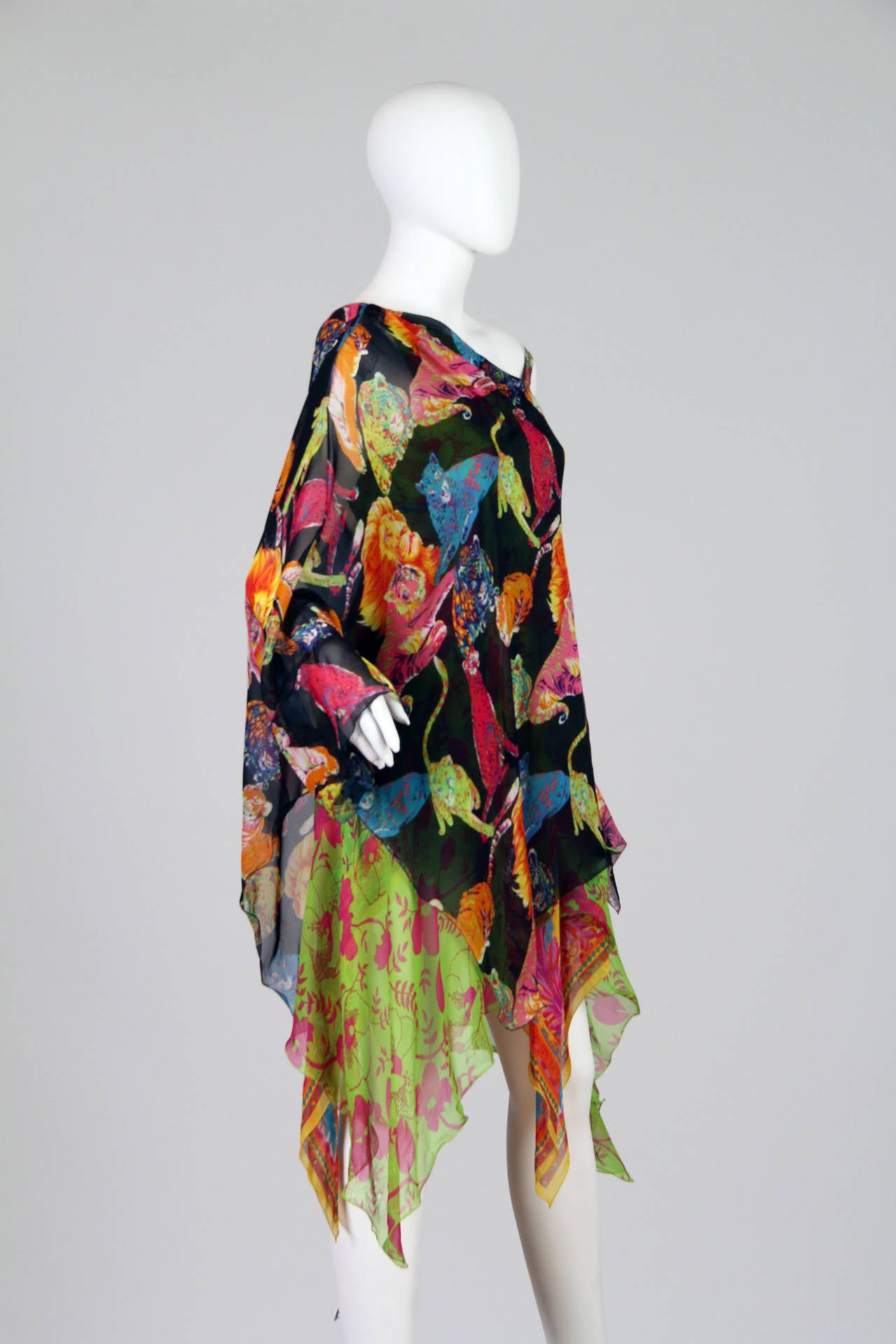 Spring 2007 Emanuel Ungaro Runway Silk Chiffon Dress At 1stdibs