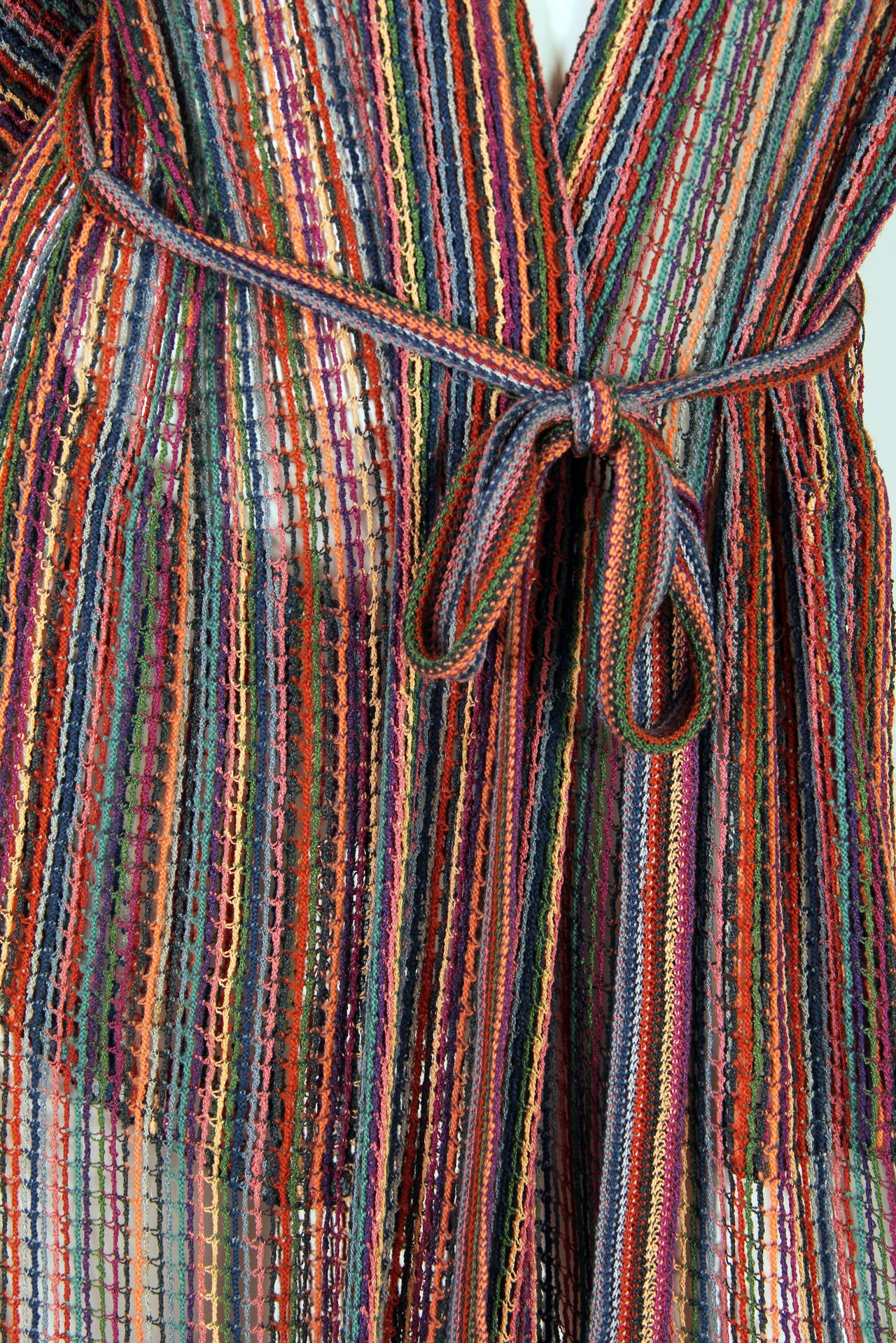 1970s Open Knit Missoni Beach Robe Duster 2