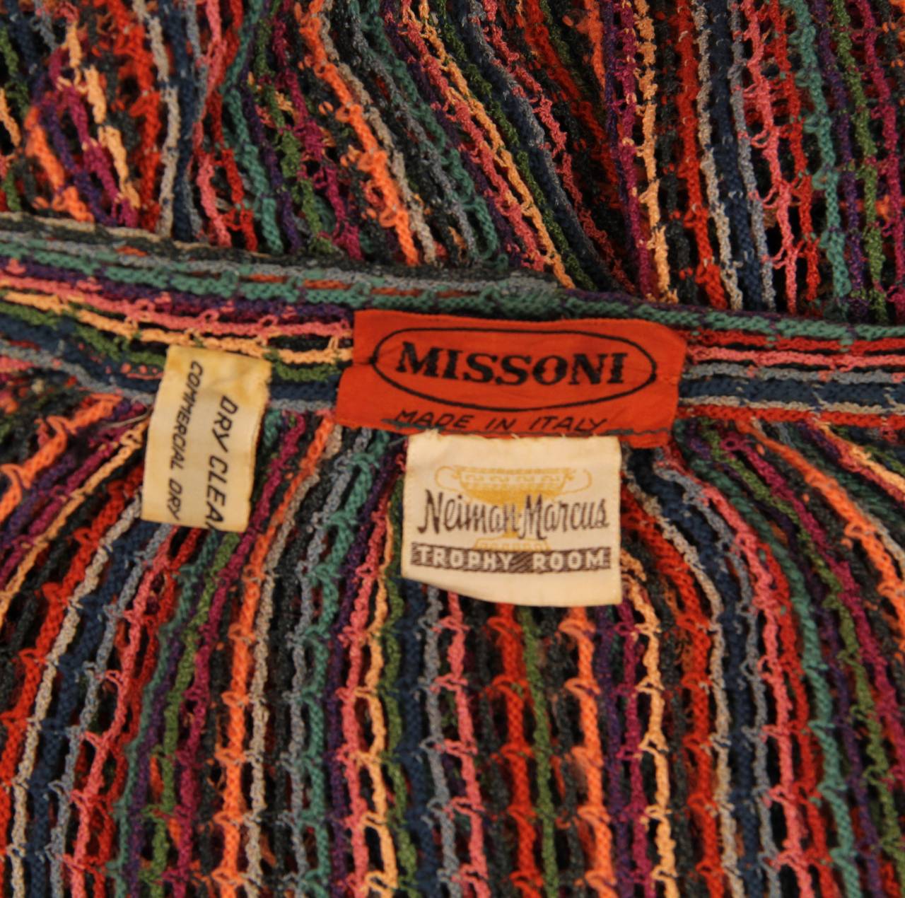 1970s Open Knit Missoni Beach Robe Duster at 1stDibs