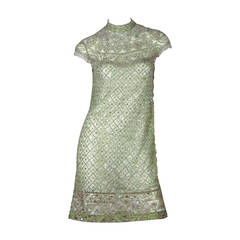 1960s Mod Beaded Net Dress 11