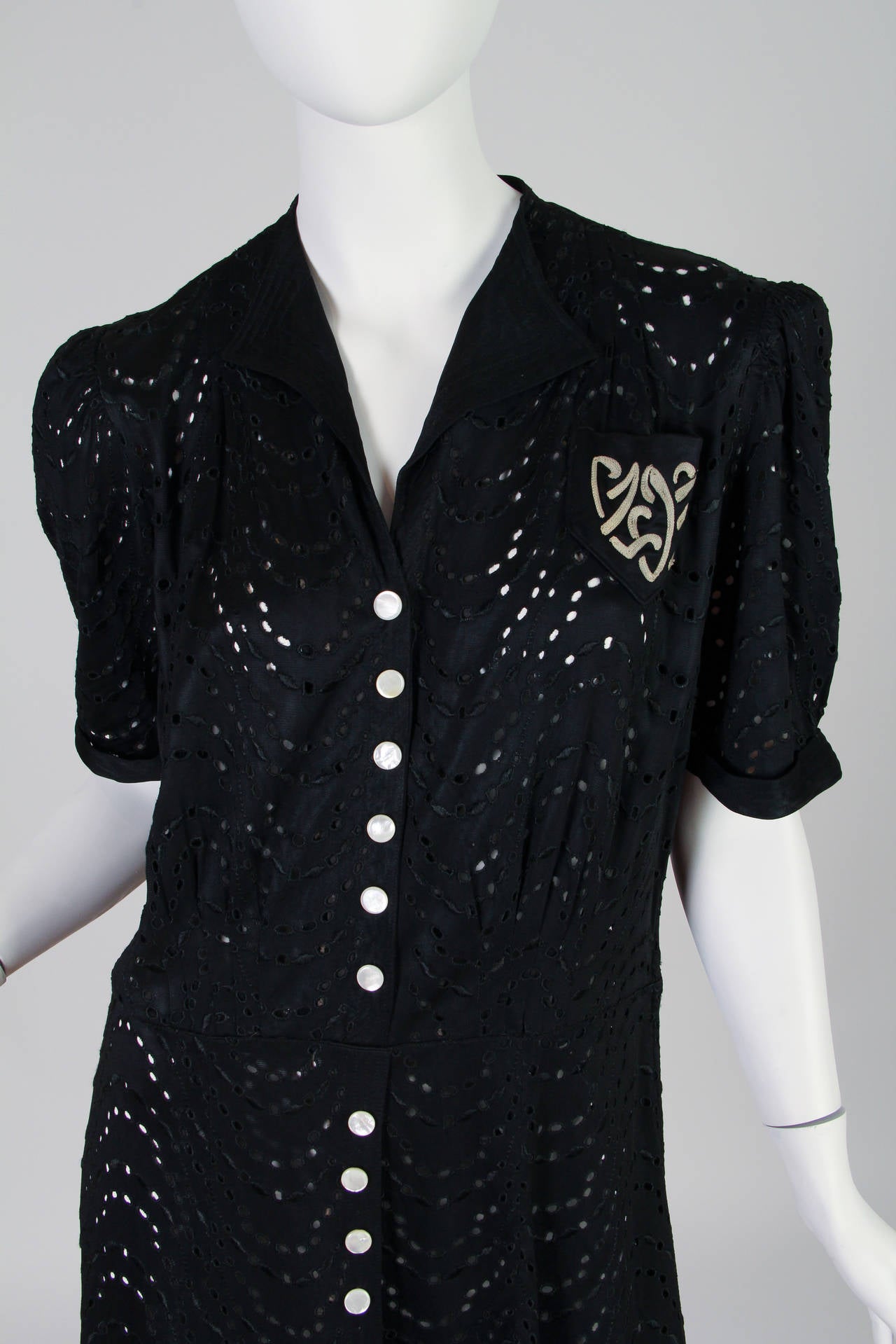 Black 1930s Jeanne Lanvin Adaptation Dress