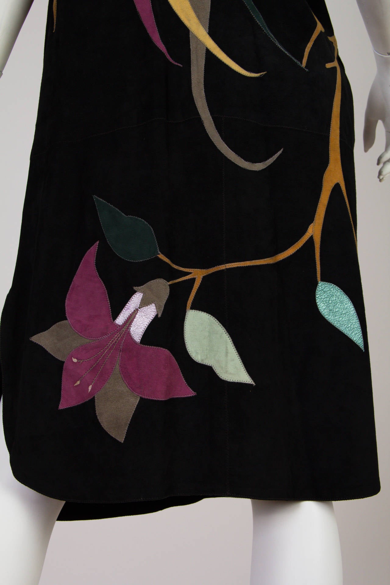 1970s Roberto Cavalli Leather and Suede Dress 2
