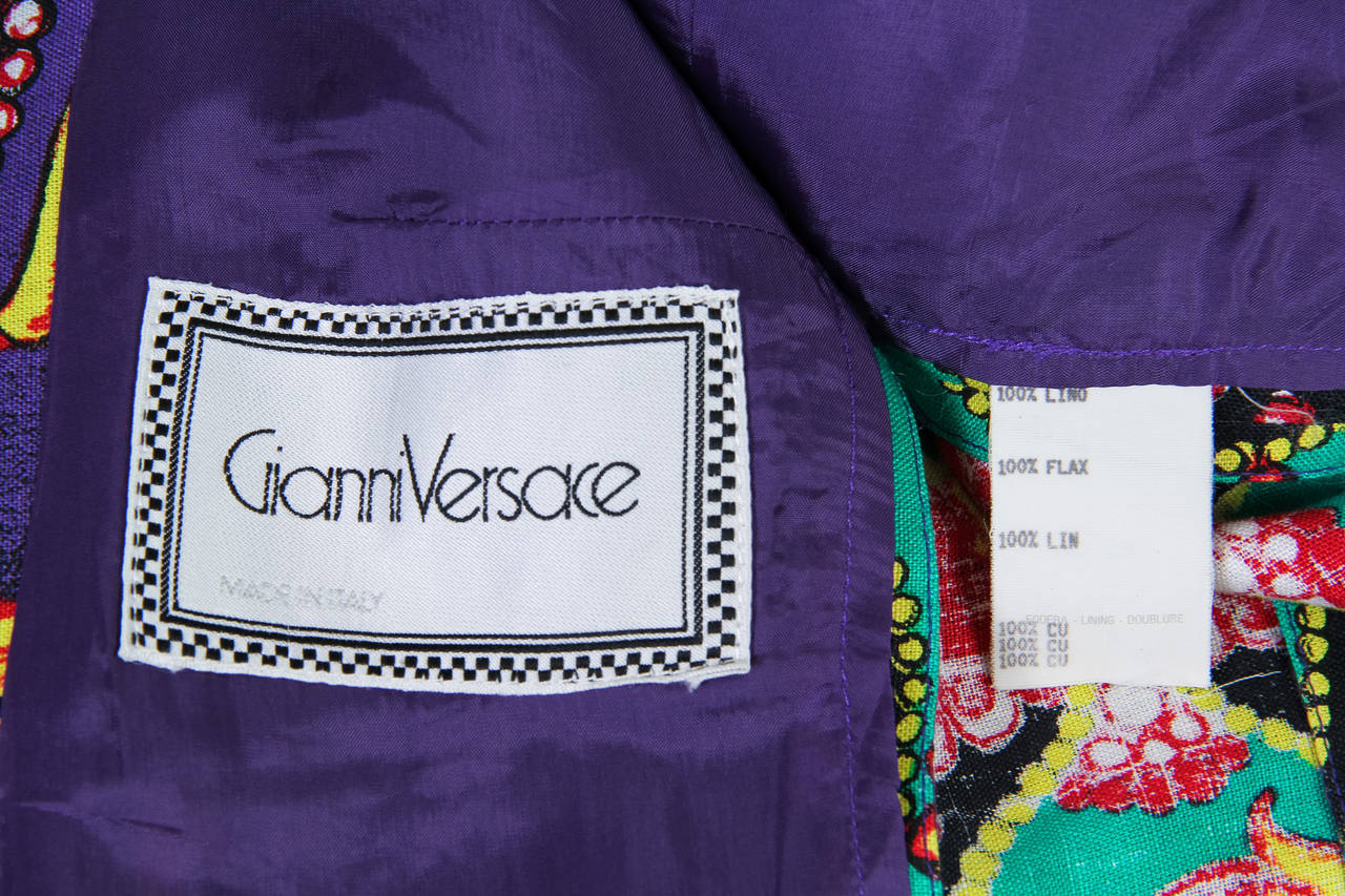 1990s Gianni Versace Linen Jacket 5