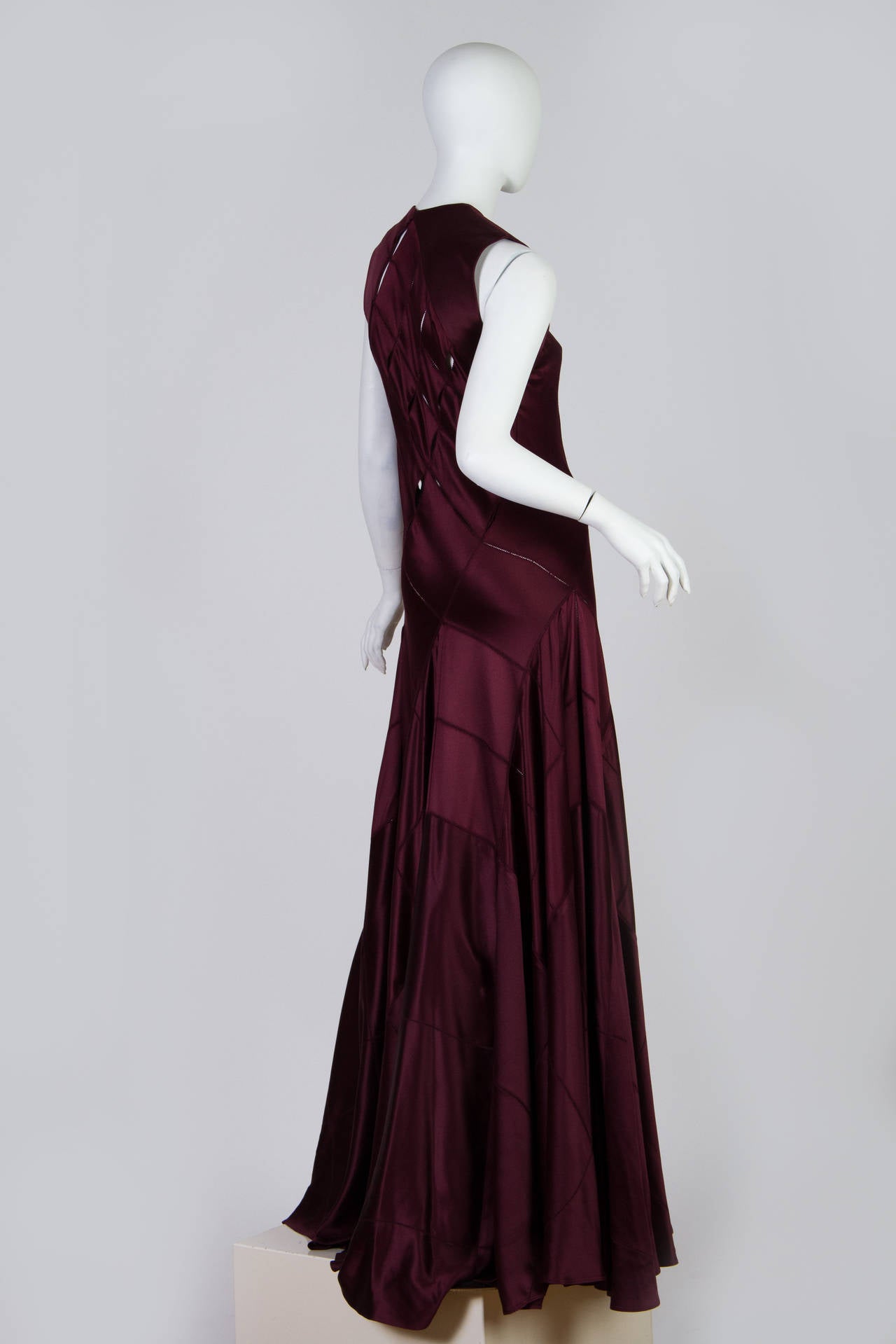 Black Calvin Klein Collection Bias Cut Gown