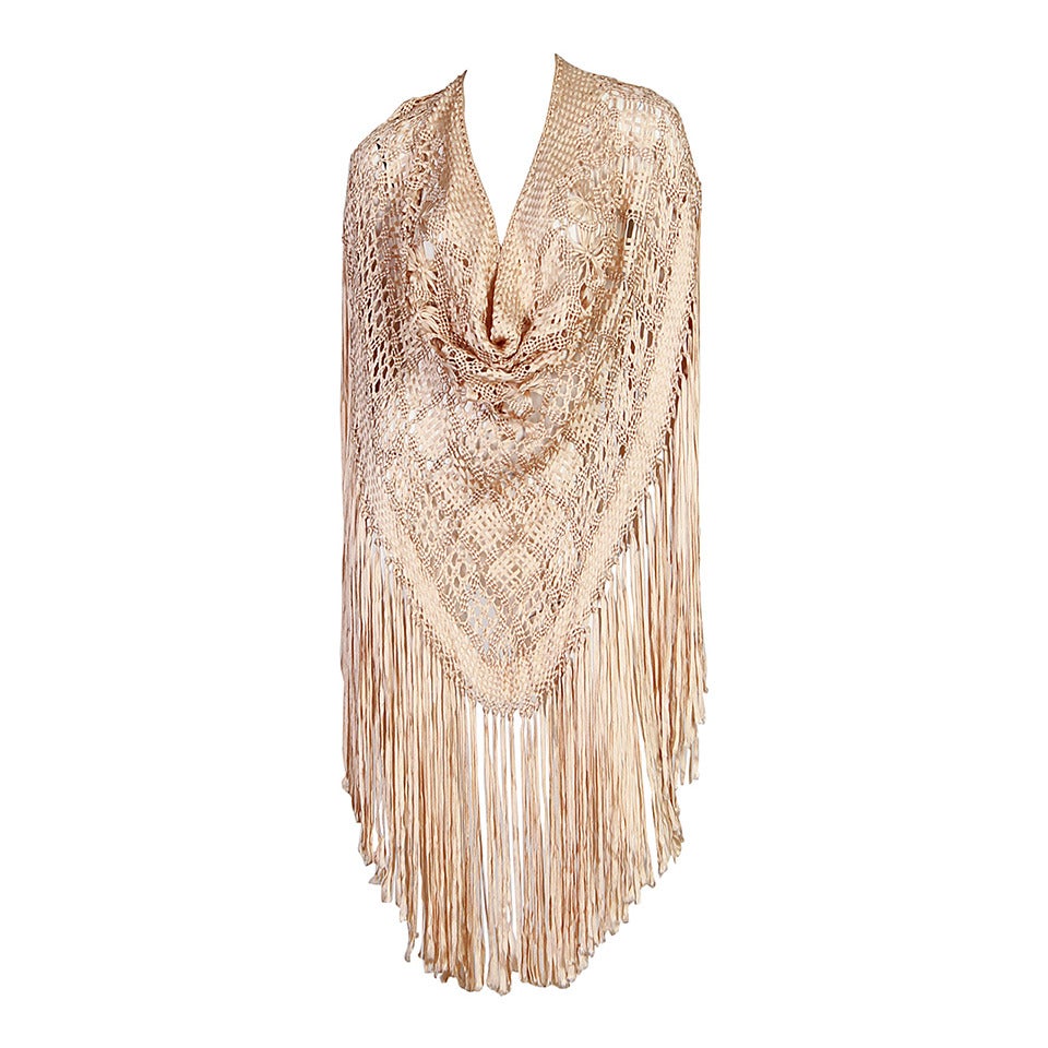 Rayon Macrame Shawl Tunic Coverup