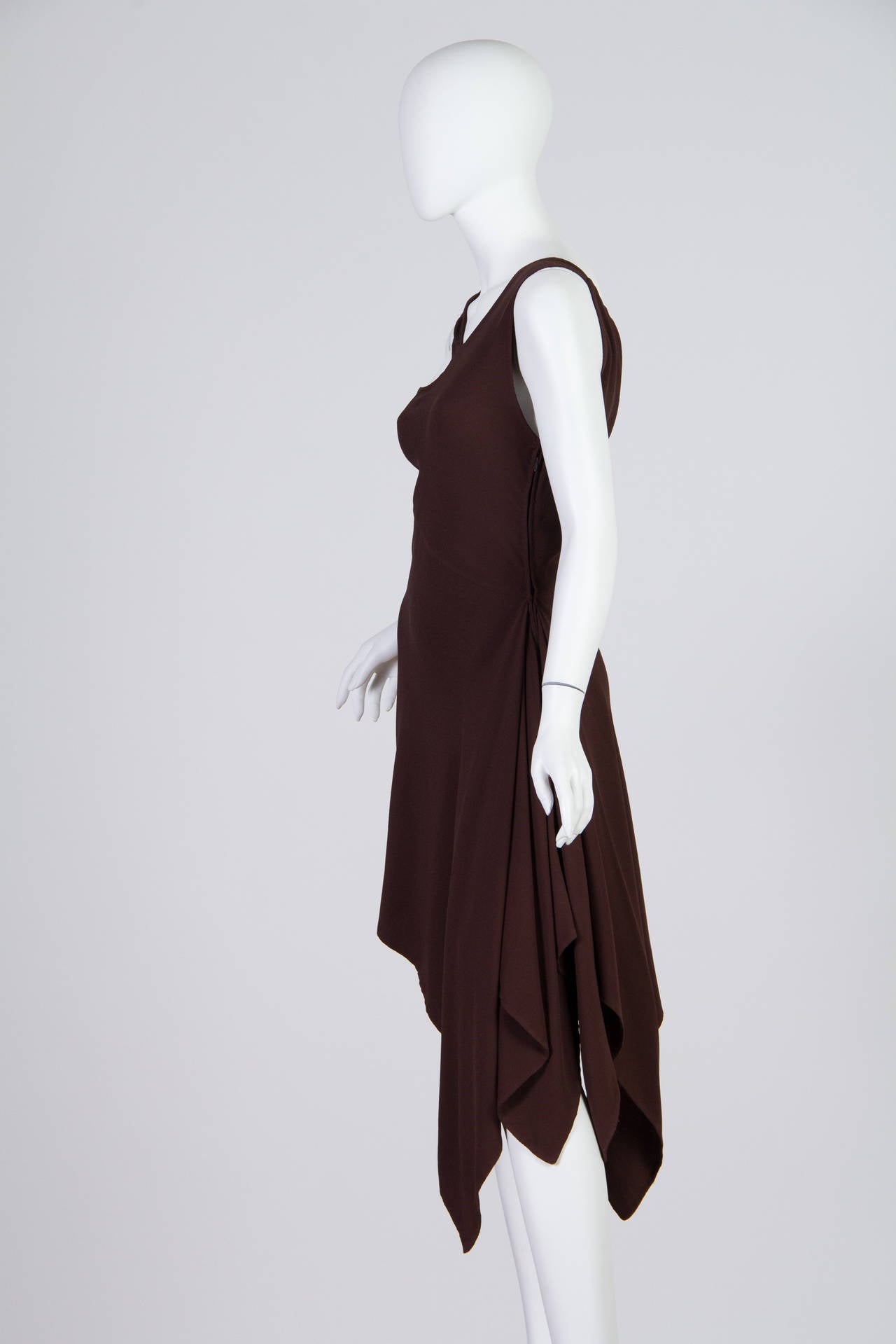 Black Tom Ford for Gucci Asymmetrical Silk Jersey Dress