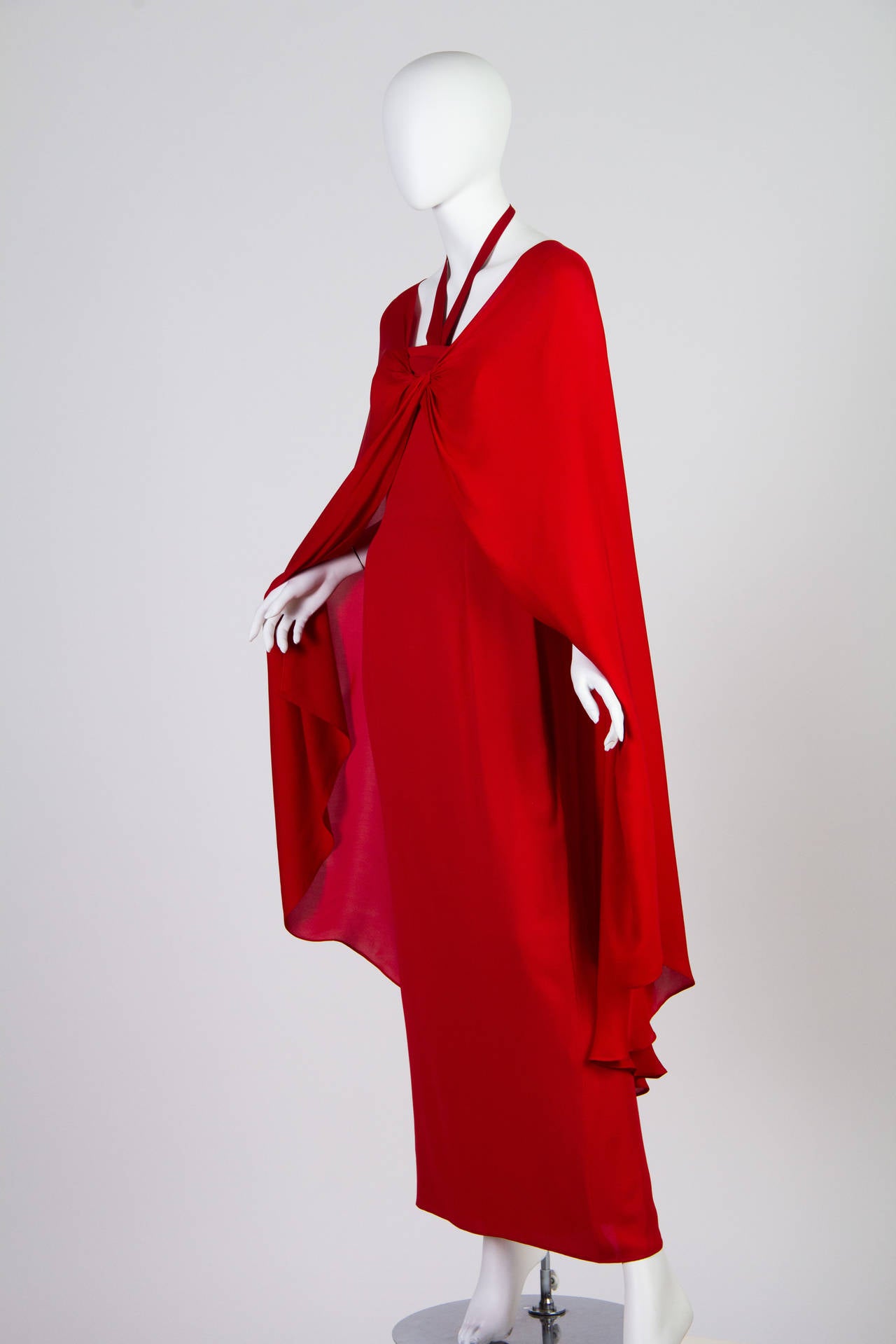 1970s Bill Blass Gown with Cape 3