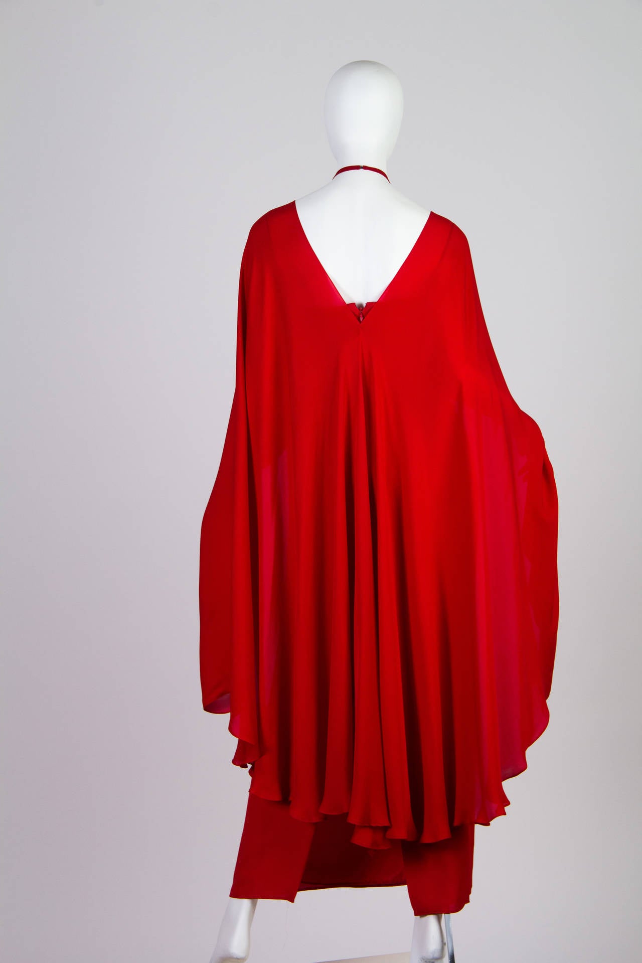 1970s Bill Blass Gown with Cape 2