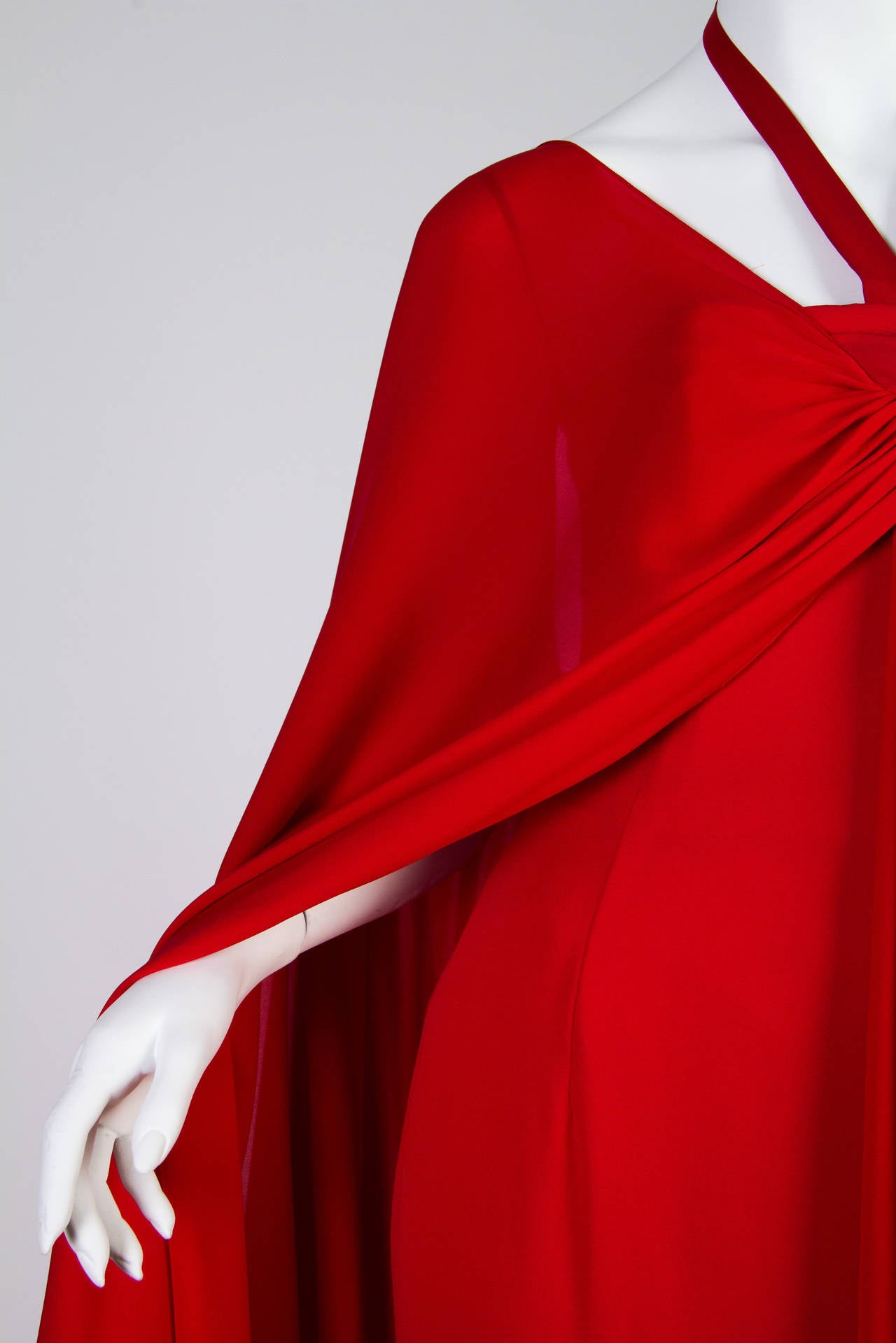 1970s Bill Blass Gown with Cape 5