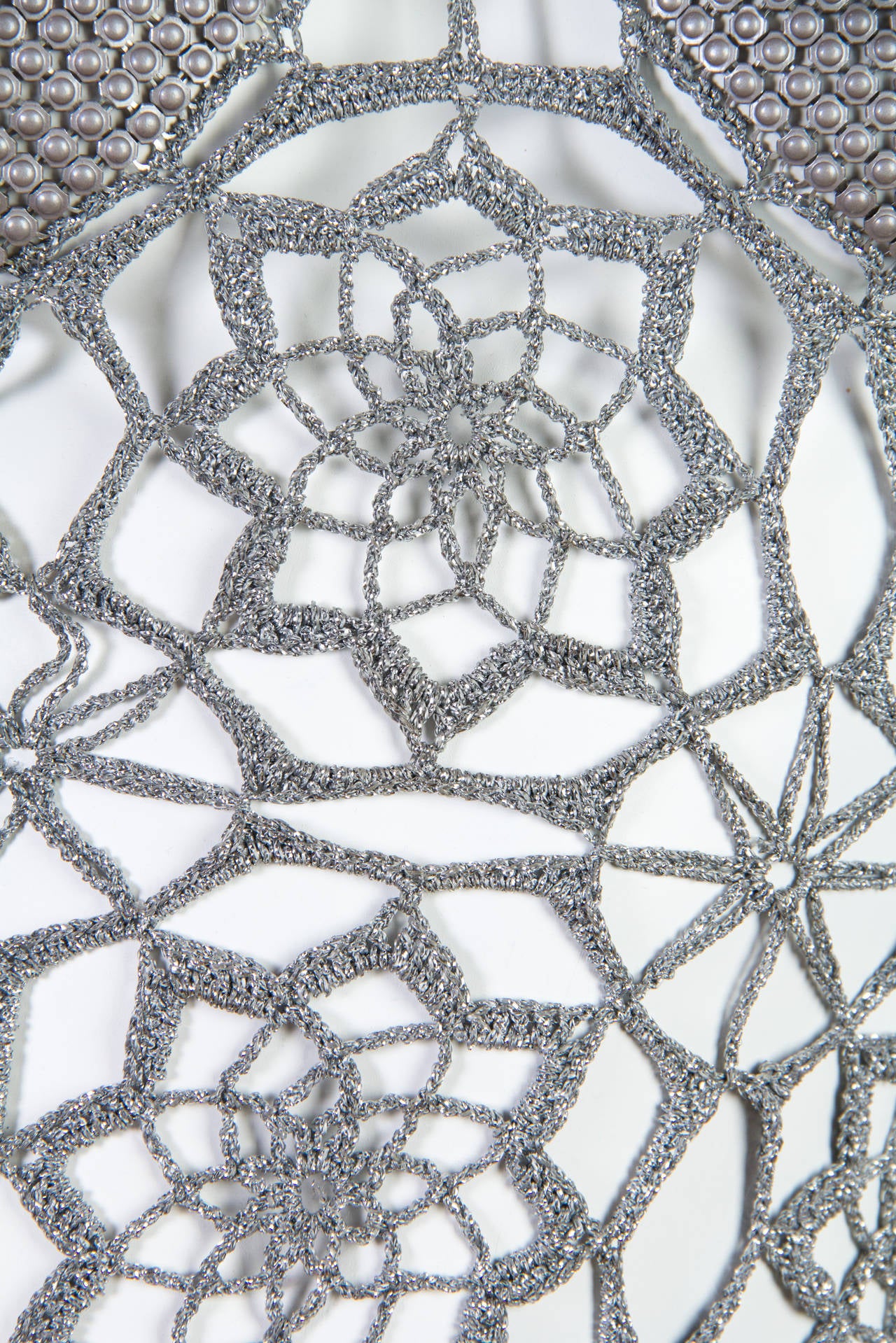 1970s Crochet and Chainmail Dress 3