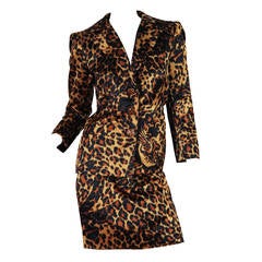 Vintage Yves Saint Laurent Documented YSL Haute Couture Leopard Suit