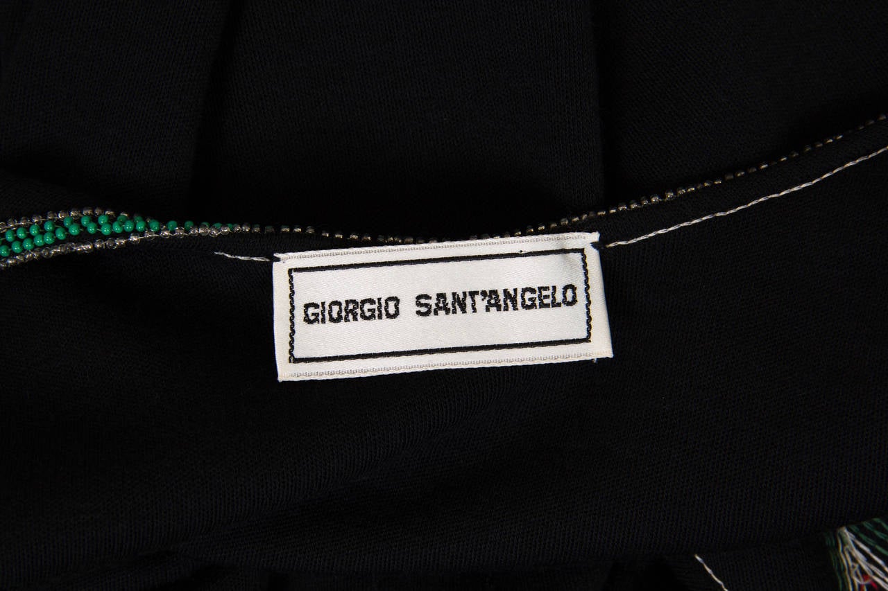 1970s Giorgio Sant'Angelo beaded knit wool dress 5