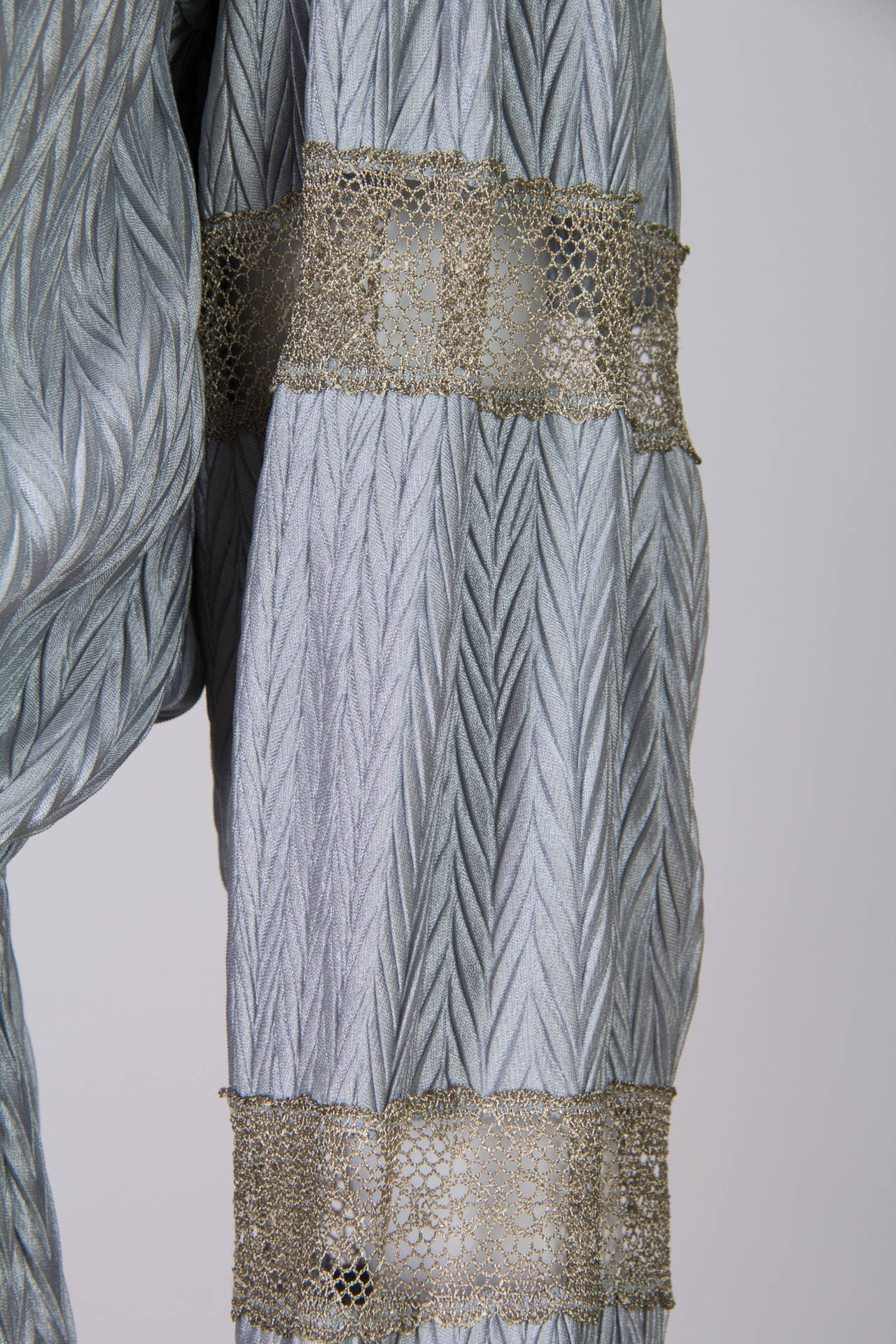 1970s Mary McFadden Dress with Antique Silver Braid 2