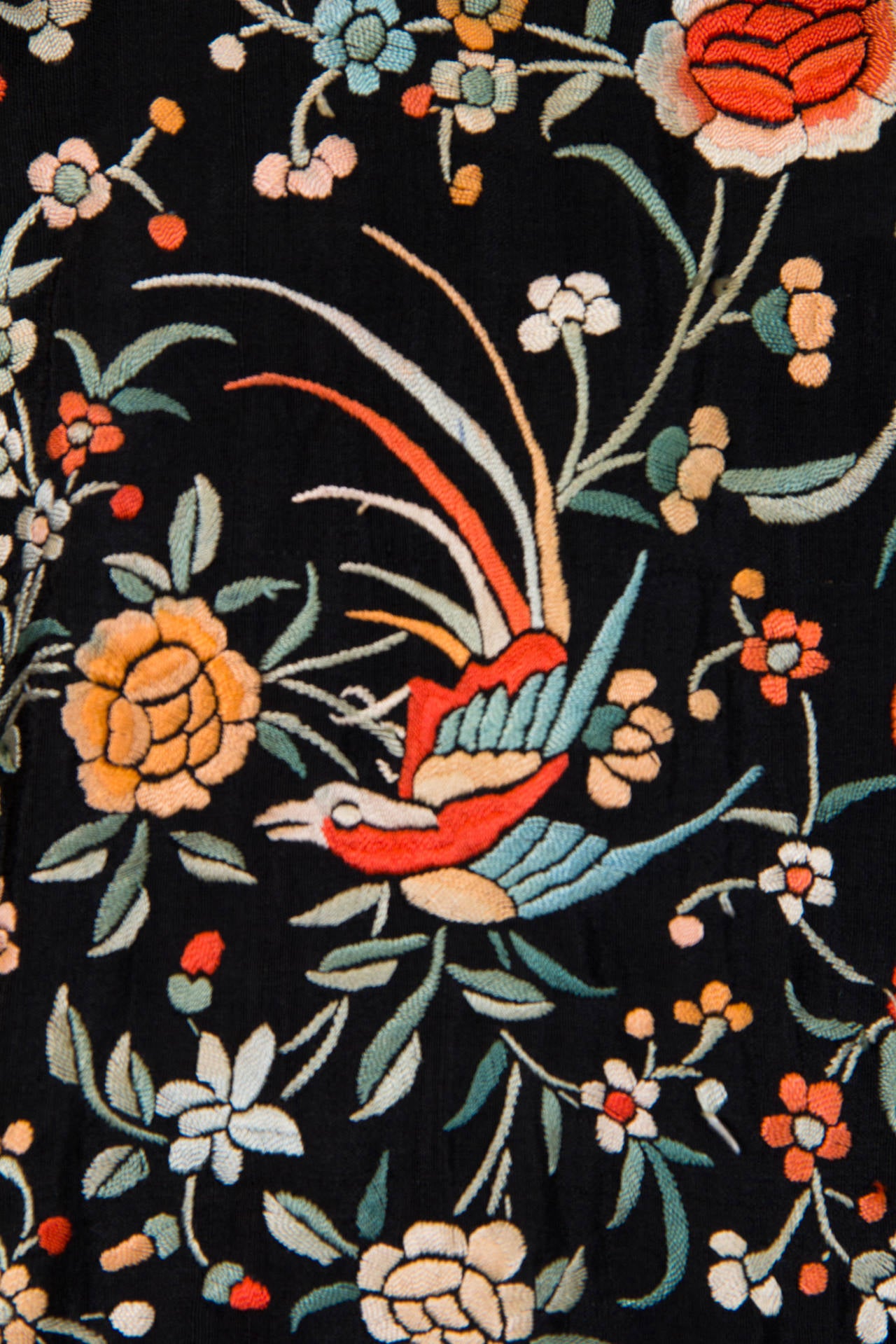 1920s Embroidered Piano Shawl Kimono 1