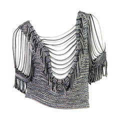 1970s Loris Azzaro Metal Glam Rock Top