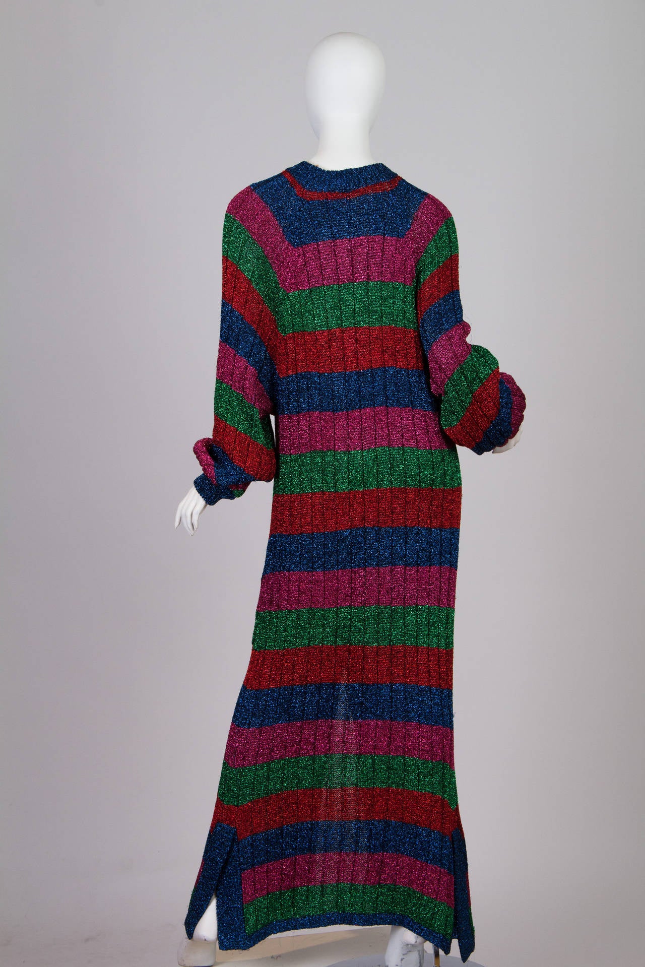 1970s Maxi Lurex Sweater from Harriet Selling for Henri Bendel at 1stDibs