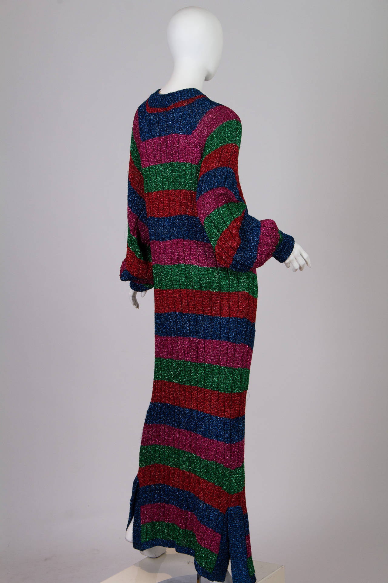 1970s Maxi Lurex Sweater from Harriet Selling for Henri Bendel at 1stDibs