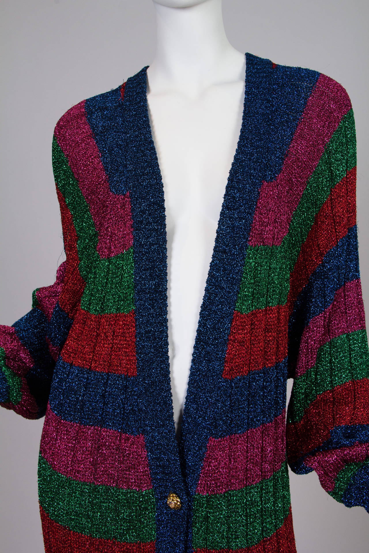 1970s Maxi Lurex Sweater from Harriet Selling for Henri Bendel 4