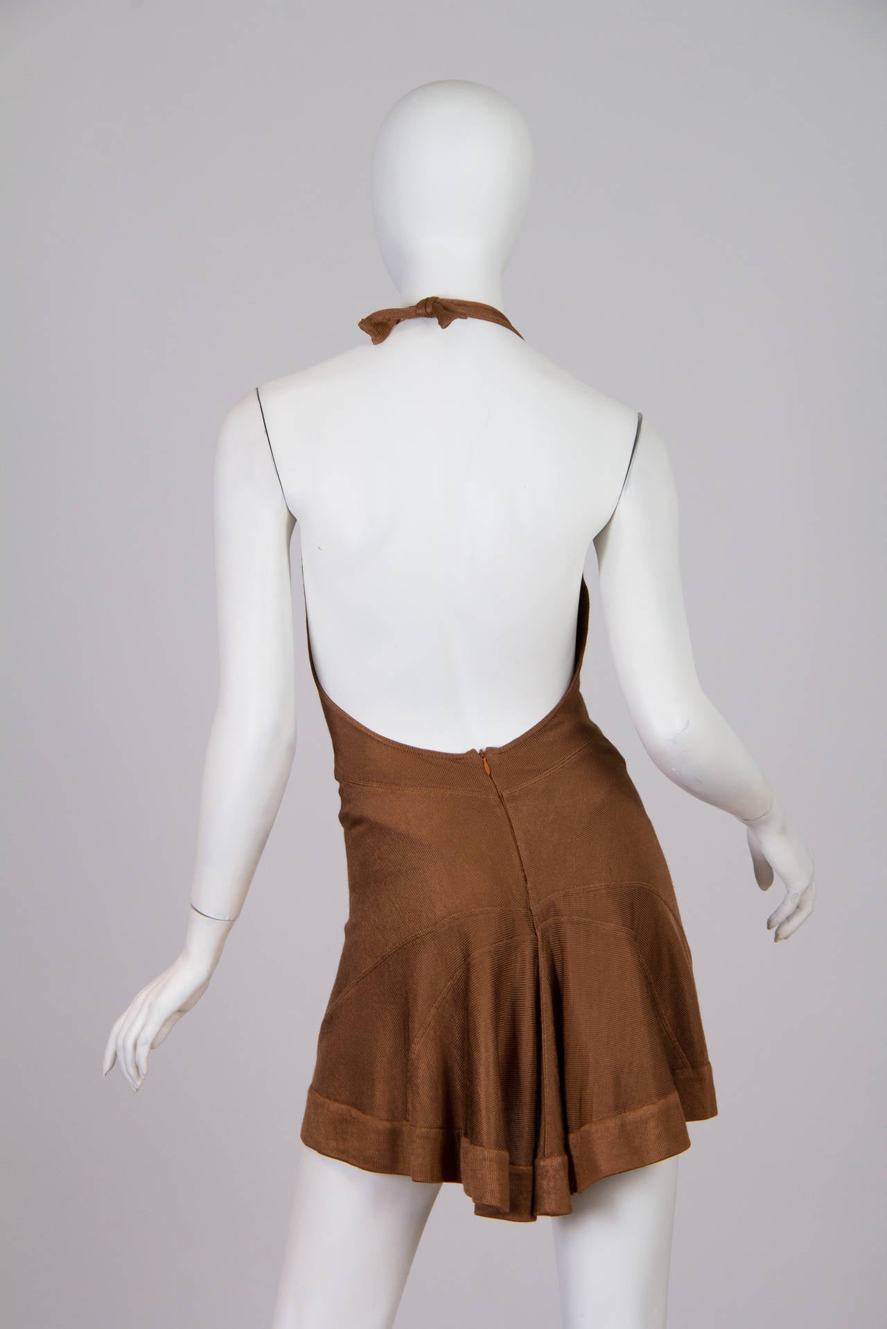 1990s Alaia Halter Mini Dress In Excellent Condition In New York, NY