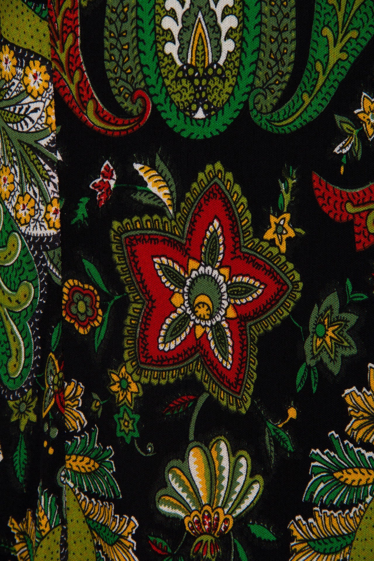 Women's 1970s Italian Silk Jersey Paisley Coat from Fiandaca Couture