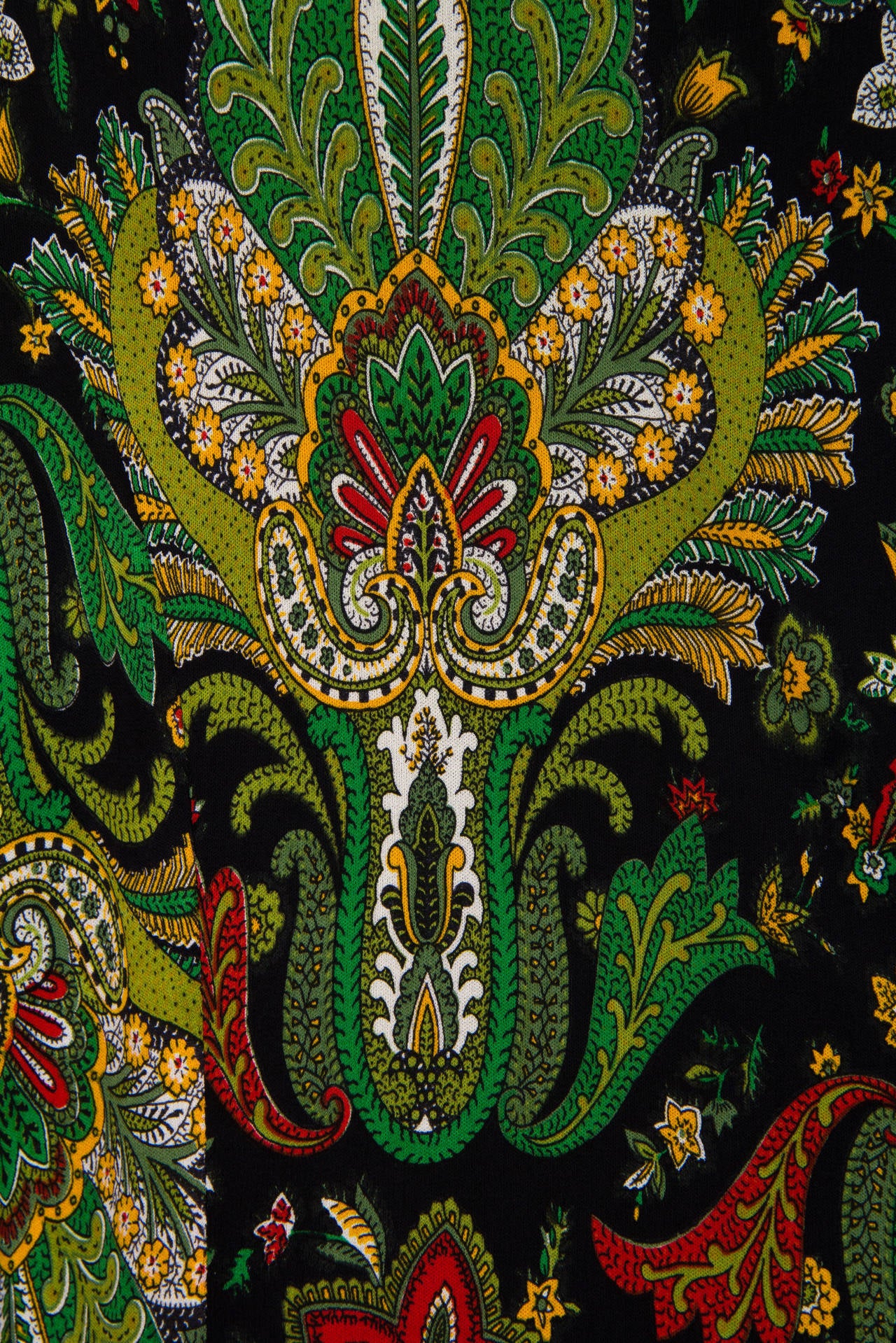 1970s Italian Silk Jersey Paisley Coat from Fiandaca Couture 1
