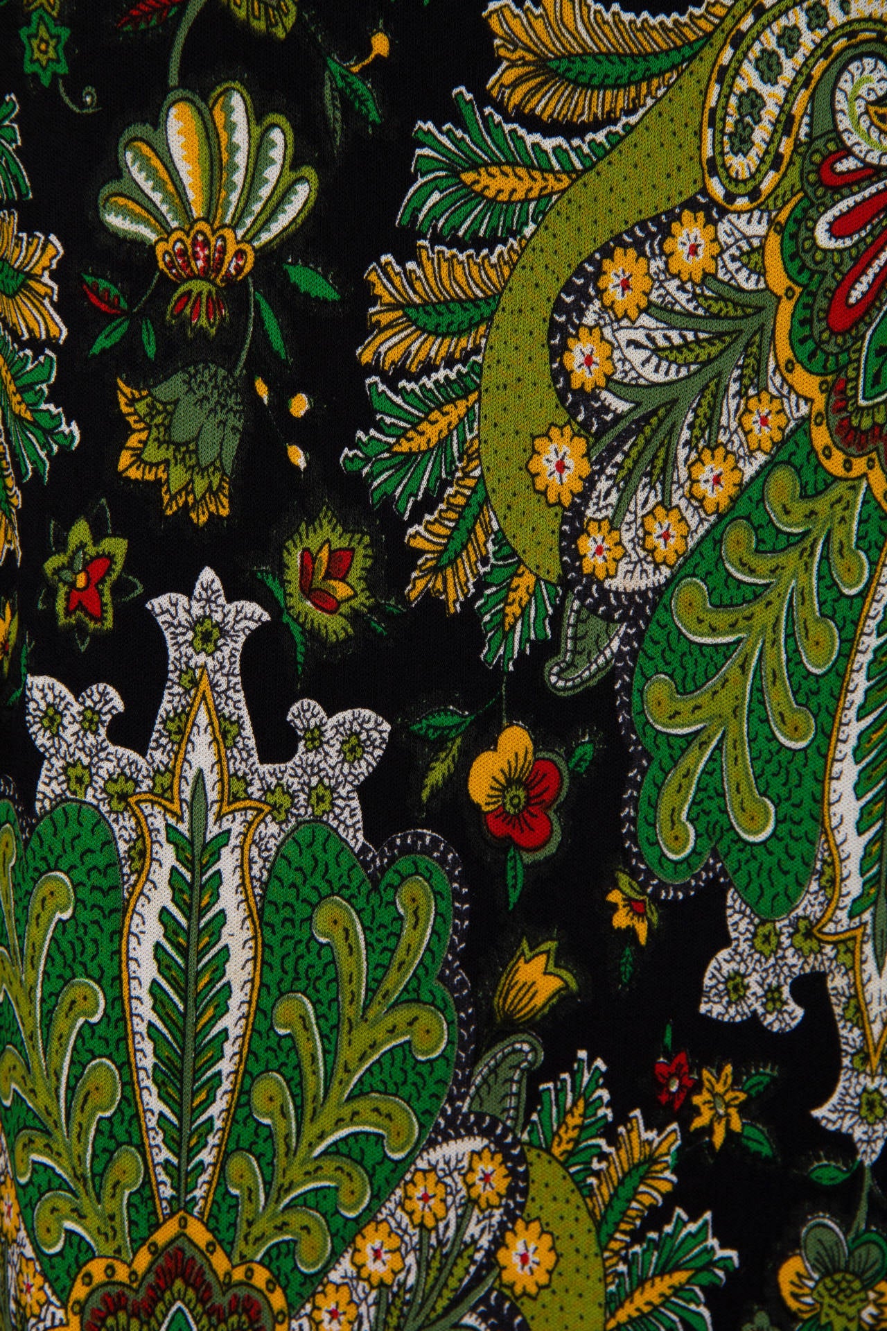 1970s Italian Silk Jersey Paisley Coat from Fiandaca Couture 2