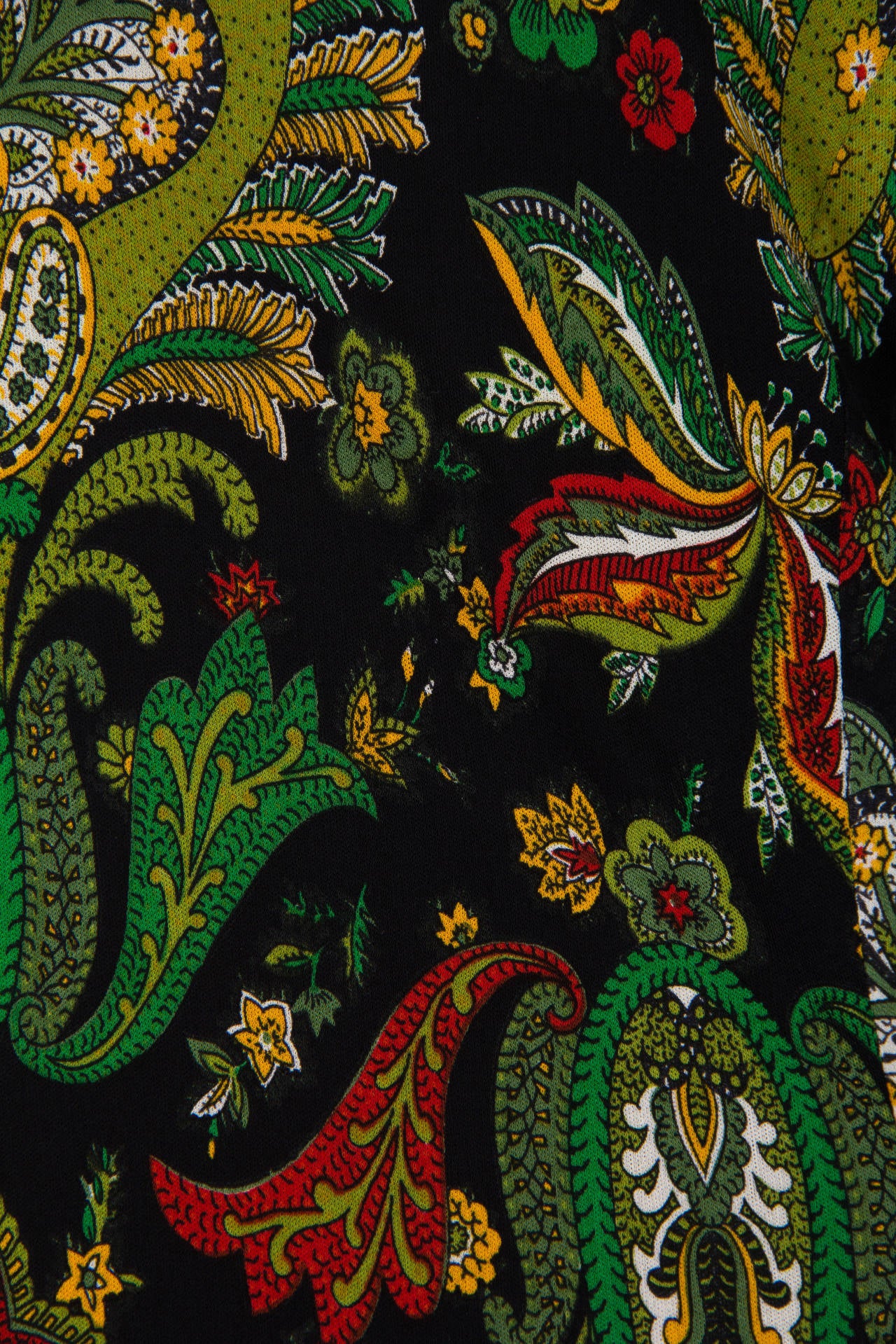 1970s Italian Silk Jersey Paisley Coat from Fiandaca Couture 3