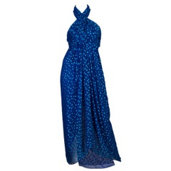Retro 1970s Oscar de la Renta Chiffon Dress