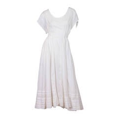 Edwardian Cotton Batiste and Lace Dress