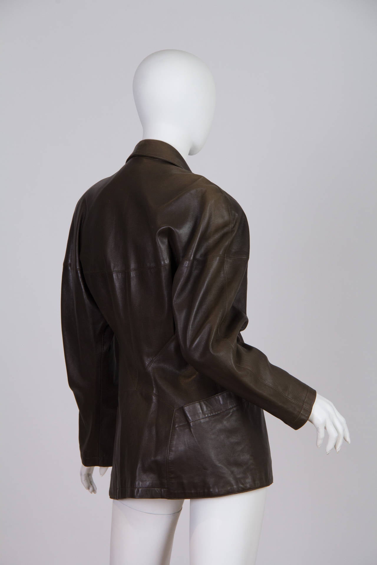 Black Alaia Leather Jacket