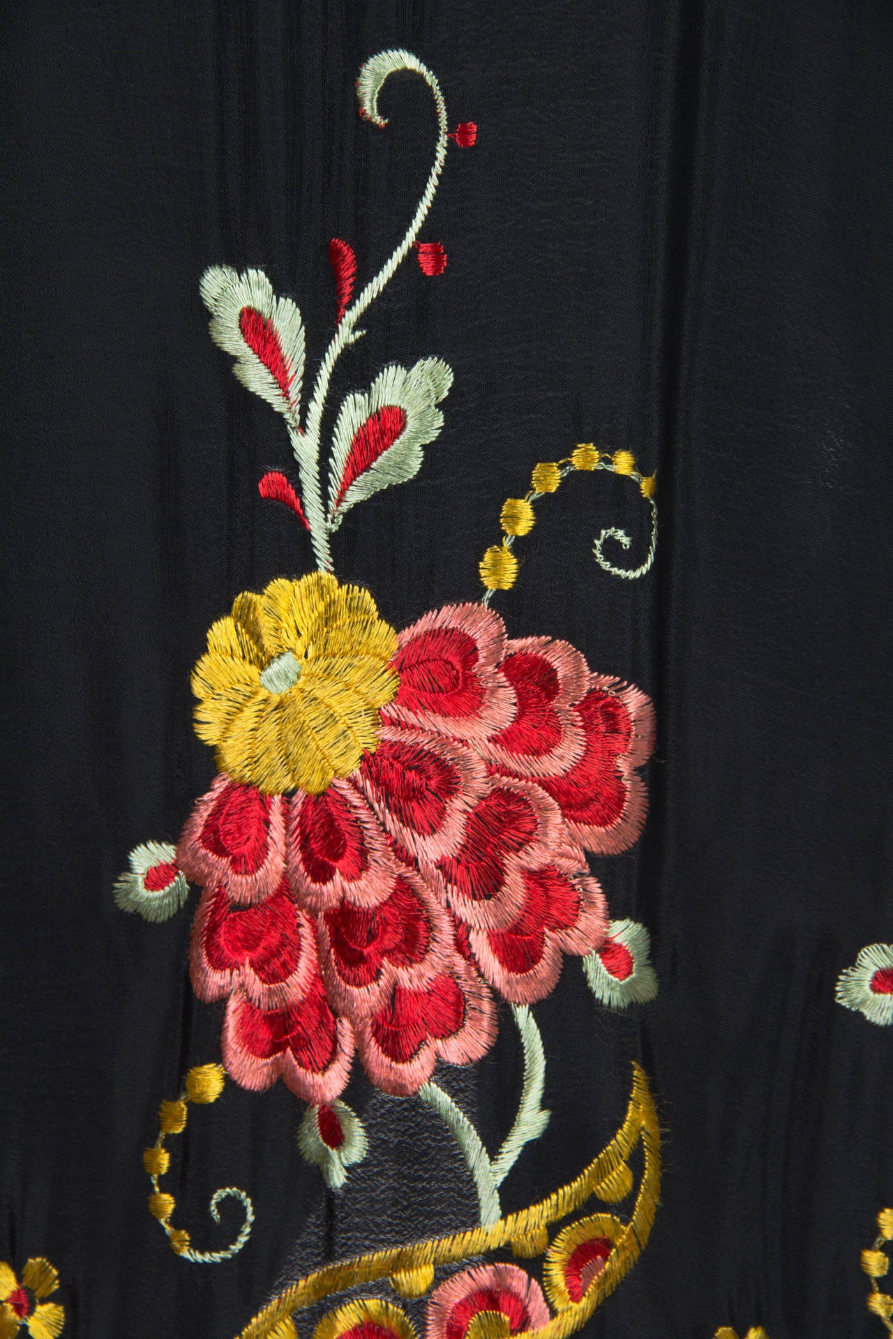 1920s Embroidered Kimono with Fringe 2