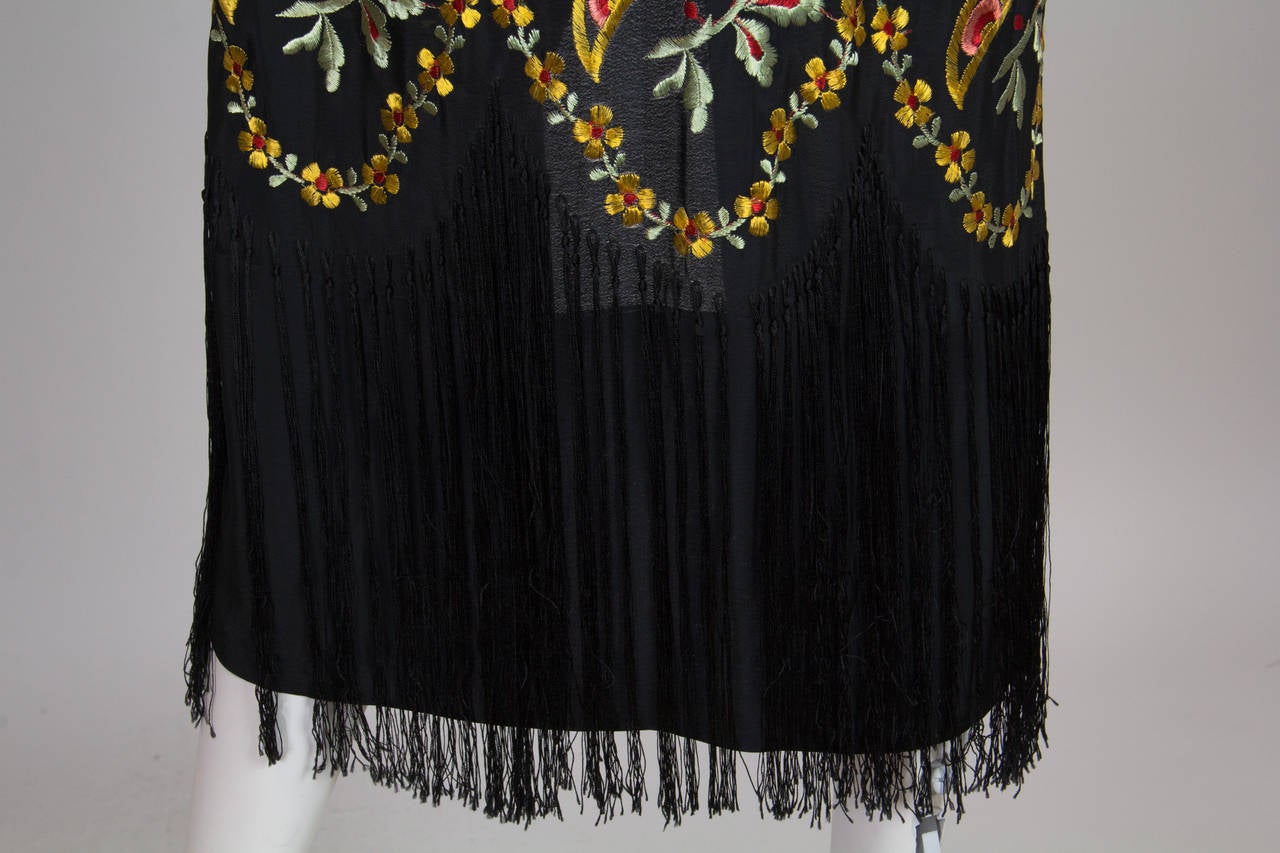 1920s Embroidered Kimono with Fringe 3