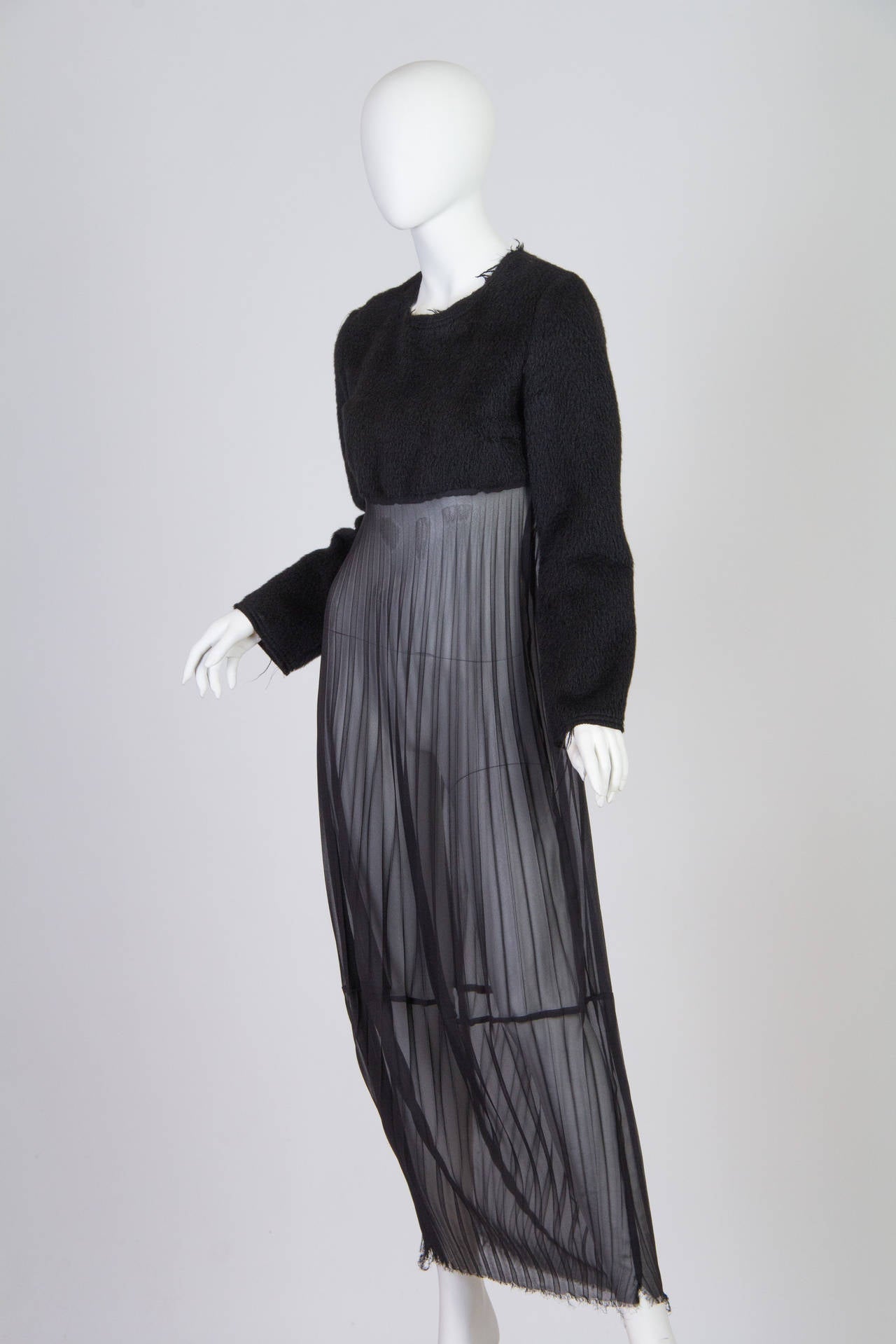 Black Comme des Garcons Deconstructed Dress