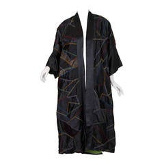 1920s Silk Crazy Quilt Patchwork Coat 9