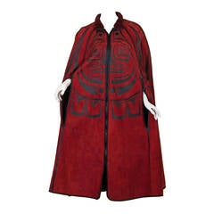 Inuit Native American Inspired Shearling Cape 12