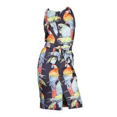 1960s Donald Brooks Parrot Dress 4