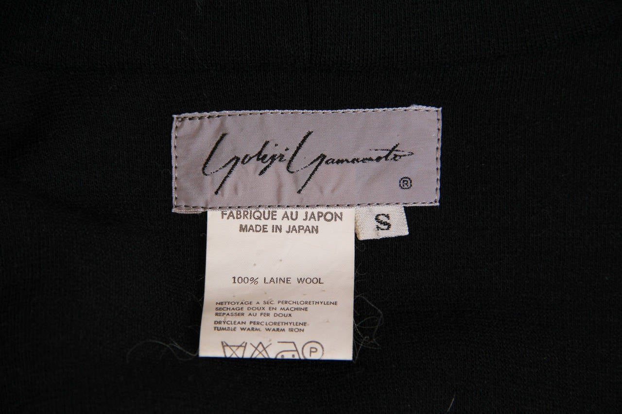 1990S YOHJI YAMAMOTO Black Wool Knit Avant Garde Shirt Dress With Changeable Co For Sale 5