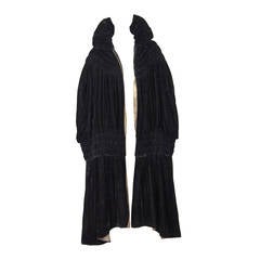 1905 -1920s Poiret-Inspired Lamé Lined Silk Velvet Cloak 8