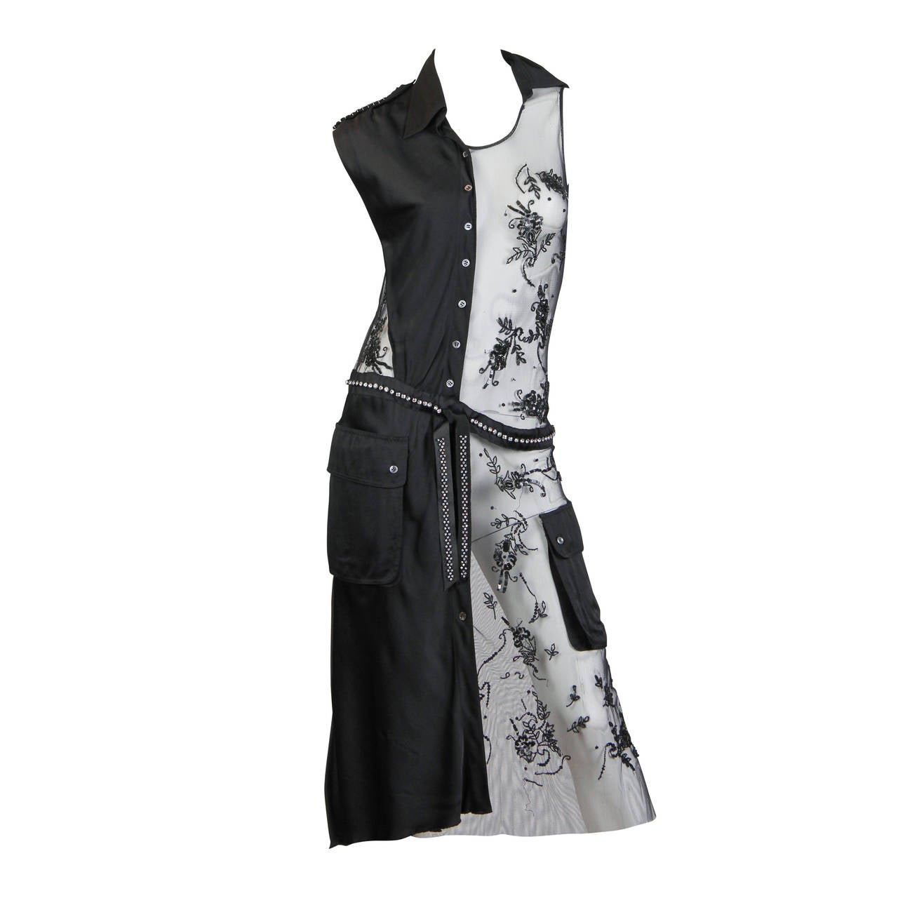Deconstructed Moschino Asymmetrical Beaded Dress