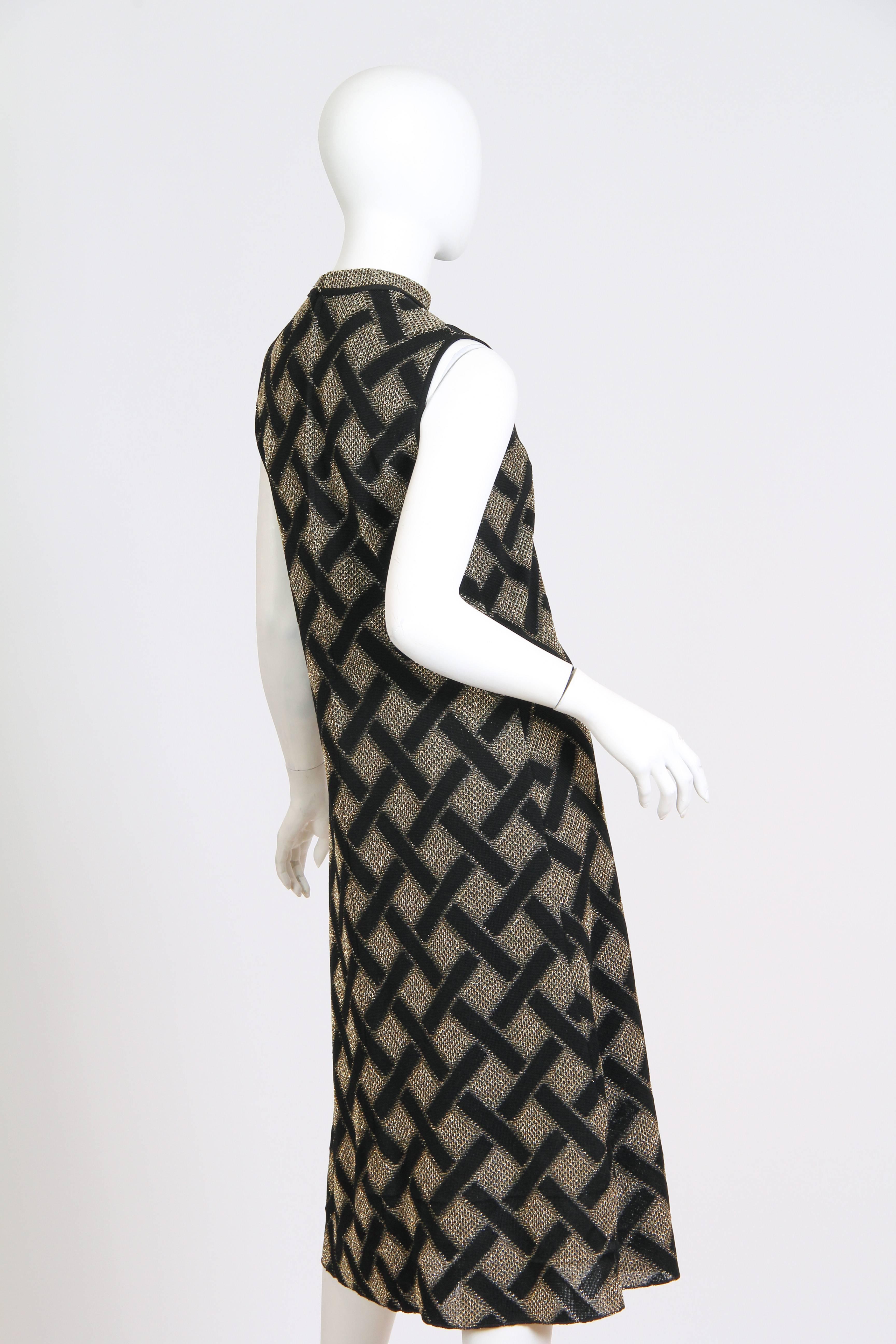 Black 1960s Pierre Balmain Knit Dress